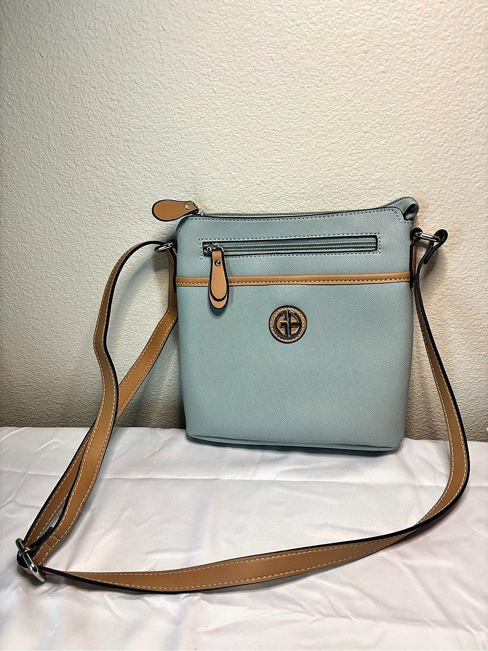 Giani Bernini Crossbody Bag in Mint & Brown